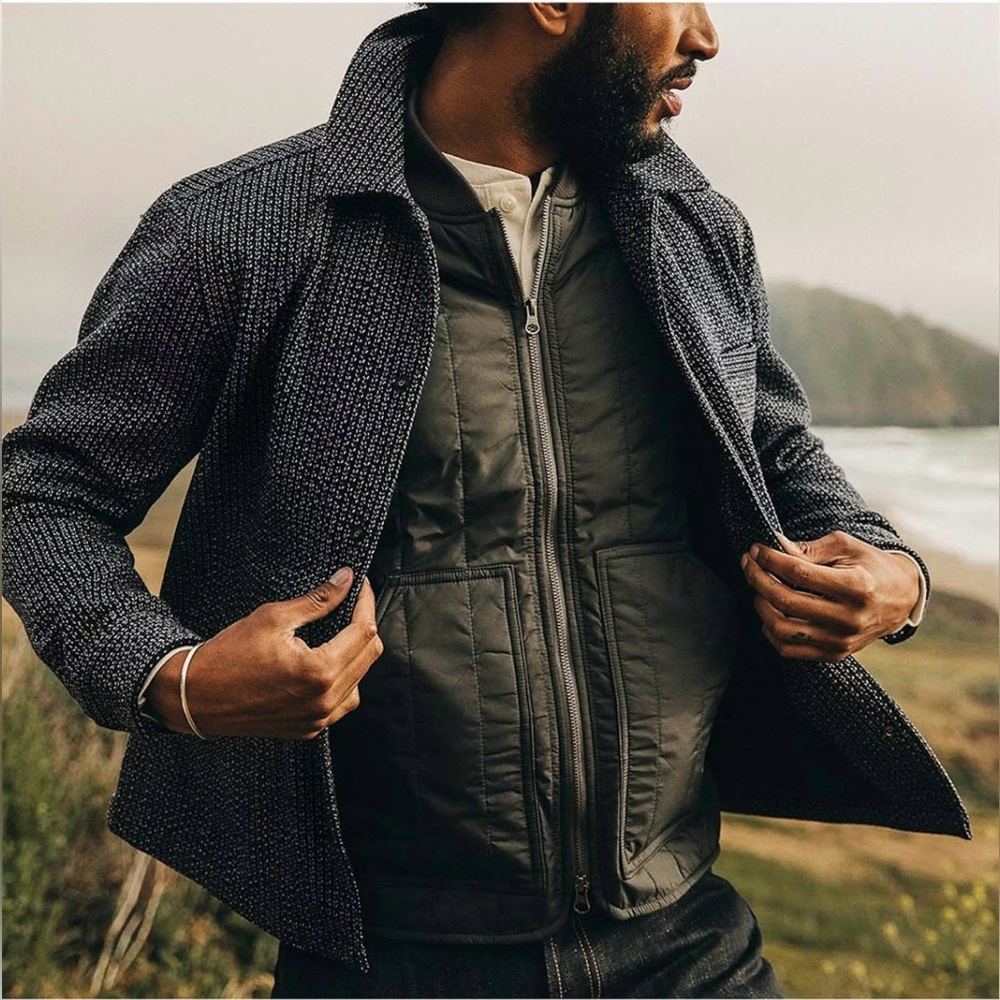 Taylor Stitch: Decker Jacket in Navy Wool Beach Cloth